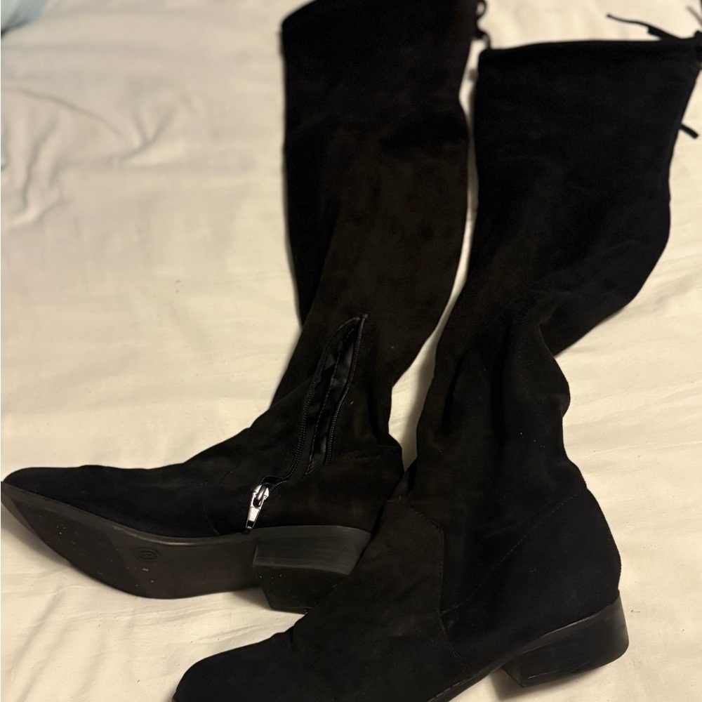 American Eagle Outfitters Black Over the Knee Boots